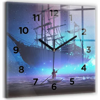 Hodiny Nástěnné hodiny Wallfluent modré 30 cm