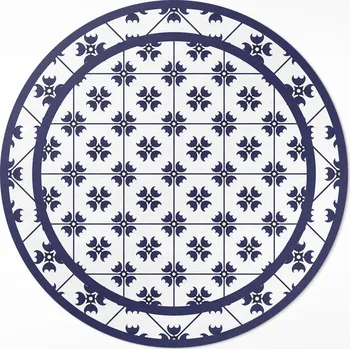 Koberec Koberec Kulatý Vnitřní průměr 50 cm Dekorativní mozaika ozdobné dlaždice