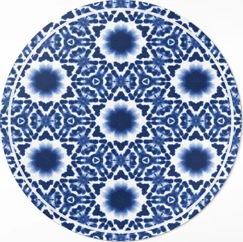 Koberec PVC Koberec Kulatý do interiéru, průměr 80 cm, dekorativní řecký mozaikový vzor