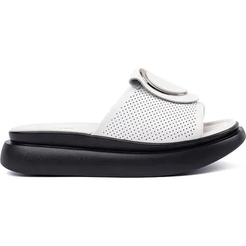 Dámské žabky Goodin Stylové nazouváky bílá a černé dámské na platformě 41