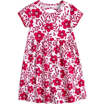 Dívčí šaty Dívčí šaty KYLY KVĚTY bílo-červené Velikost: 116