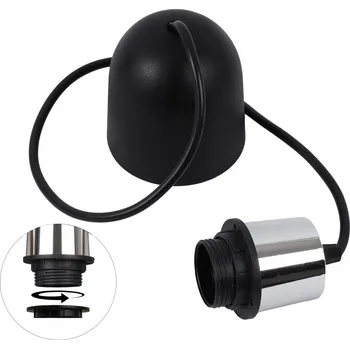 ZÁVĚSNÁ LAMPA STROPNÍ NA LANKU CHROM E27 75CM