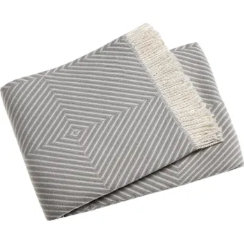 deka Světle šedý pléd s podílem bavlny Euromant Tebas, 140 x 180 cm ID_621758