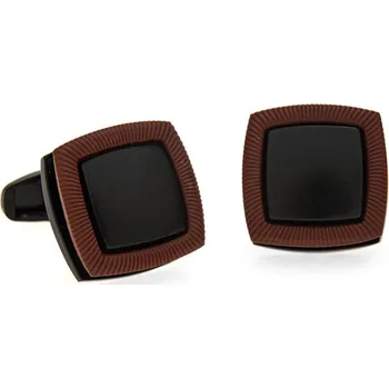 Manžetový knoflíček Avantgard Manžetové knoflíčky LUX černá/hnědá 580-41020