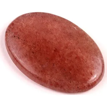 Korálek Kabošon Strawberry quartz č.602 (35x24x5mm)