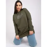 Khaki dlouhá mikina Desiree -RV-BL-7124.01-khaki Velikost: ONE SIZE