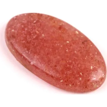 Korálek Kabošon Strawberry quartz č.571 (38x21x7mm)