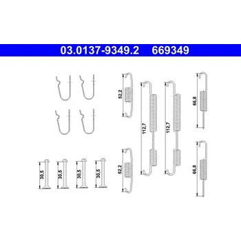 Brzdová čelist Sada příslušenství, brzdové čelisti ATE 03.0137-9349.2