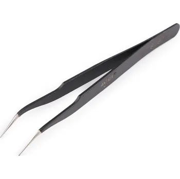 Kovová pinzeta s tenkou špičkou rovná, zahnutá, 13,5 cm