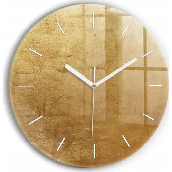 Hodiny Moderní skleněné nástěnné hodiny Dekorativní plátno kulatý o průměru 30 cm