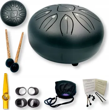 Jazykový buben Steel Tongue Drum Kazoo Polska SBCZA-01 černý