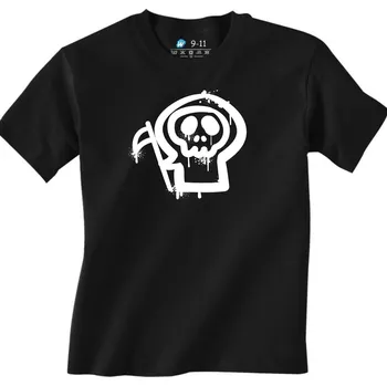 Chlapecké tričko Dětské tričko Smrtka Graffiti (Velikost: 7-8, Barva: Černá)