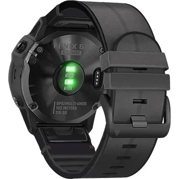 Řemínek na hodinky Kožený sportovní Garmin QuickFit řemínek 22mm - Černý IR-AWGW-0555