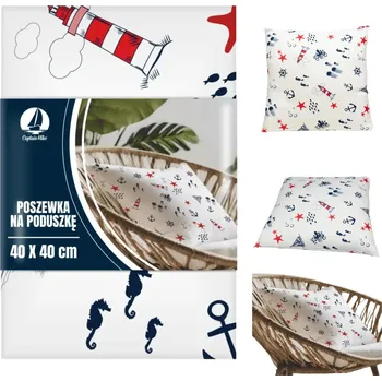 Povlak na dekorativní polštářek Dekorativní povlak na polštářek s námořnickým motivem, 40x40 cm - Captain Mike