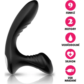 Anální kolík VšeNaSex.cz Silikonový stimulátor prostaty USB Storm Viber