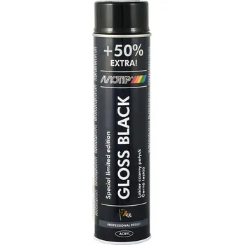 Barva ve spreji Motip vysoce lesklá černá barva ve spreji 600ml