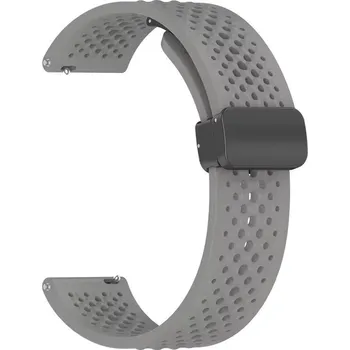 Řemínek na hodinky Silikonový řemínek Ricardo 22mm (pro Xiaomi), šedý V2, Quick Release