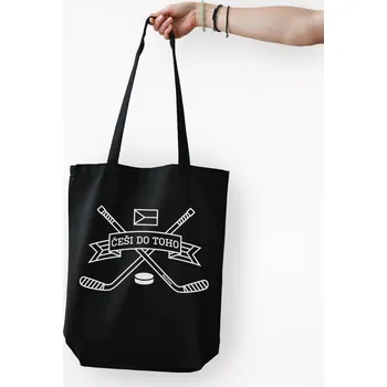 CityZen - MARTINEC Bavlněná taška černá Hokejky