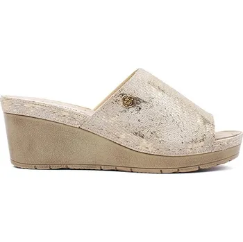 Dámské žabky Goodin Stylové dámské taupe nazouváky na klínku 38