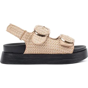 Dámské sandále Goodin Klasické béžové dámské sandály na platformě 38