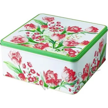 Dóza na potraviny IHR CONTESSA plechová dóza 3162 rozkvetlé červené tulipány