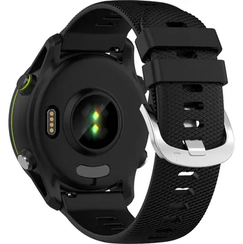 Řemínek na hodinky Enem Vroubkovaný jednobarevný řemínek 18mm - Černý IR-AWGW-0397