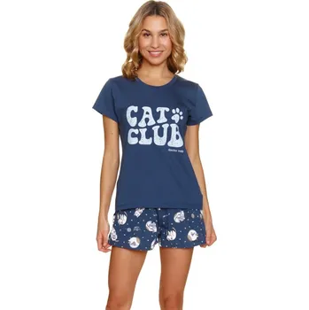 Dámské pyžamo Dámské krátké pyžamo Doctor Nap PM.7203 XL Modrá