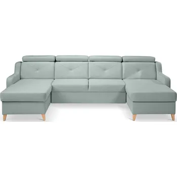 Sedací souprava Rozkládací rohová sedačka MAMBO U mentolová