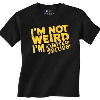 Chlapecké tričko Dětské tričko Nejsem divný, jsem limitovaná edice (Velikost: 7-8, Barva: Černá)