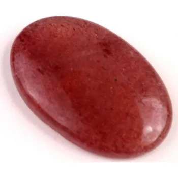 Korálek Kabošon Strawberry quartz č.574 (37x24x6mm)
