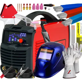 Svářečka Invertorová TIG svářečka IDEAL DC PULS LED 230V MMA 210A Tecnotig Sada