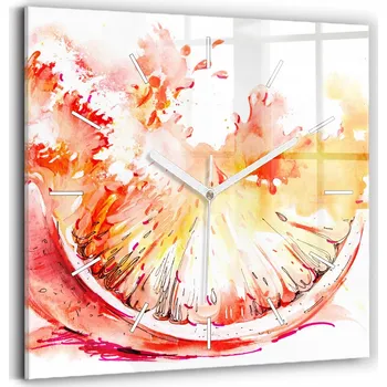Hodiny Nástěnné hodiny Wallfluent oranžové odstíny 30 cm