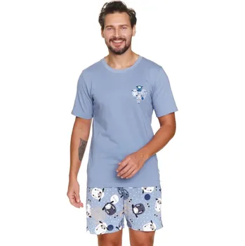 Pánské oblečení Pánské krátké pyžamo Doctor Nap PM.7207 Sheep S Modrá