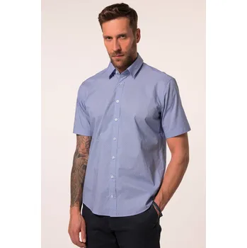 Pánská košile JP1880, Plus size Business košile JP1880, kolekce business, krátké rukávy, drobný potisk, Modern střih, Kent límeček, do 8XL pro plnoštíhlé nadměrná velikost, 835608728-1455, šedý, 6XL, Plus size oblečení, Oblečení pro vysoké muže, Nadměrné velikosti, Obl