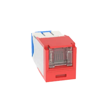 Patch panel CJH6X88TGRD Uzavíratelný modul MINI-COM TX UTP, RJ45, kat. 6A, červený