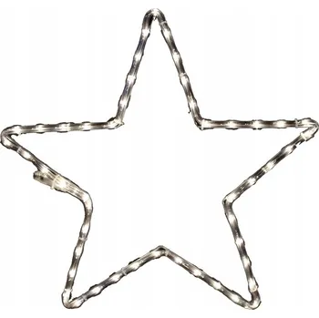 Vánoční dekorace ACA Lightning LED vánoční hvězda do okna, 48 LED/IP44/30 cm, barva studená bílá