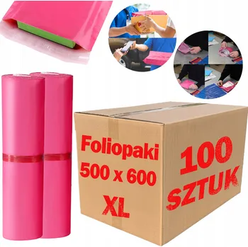 Obálka Plastové Obálky 500x600 mm Růžové fóliové obálky XL pro balení - 100 ks