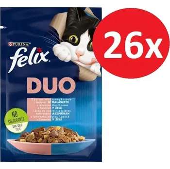 Krmivo pro kočku FELIX Duo Želé sardinkami 26x85g Kapsička