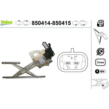 Stahovačka okna Zvedací zařízení oken VALEO 850414