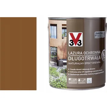 barva a nátěr na dřevo Lazura s lakem V33 0,75 l hnědá