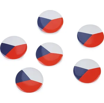 Brož Brož / placka vlajka Česká republika Ø3,5 cm, barva 1 viz foto