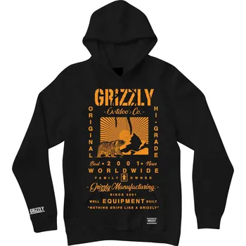Pánská mikina grizzly Pánská mikina tagline hoodie black