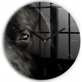Hodiny Ozdobné nástěnné hodiny s krásnou grafikou Pes a skotská kočka kulatý průměr 30 cm