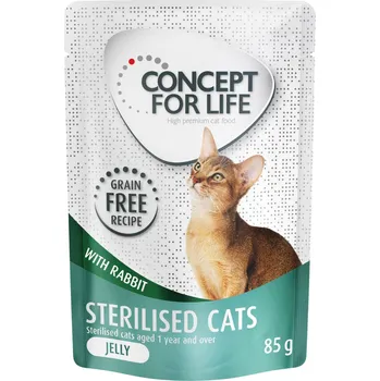 Krmivo pro kočku 12x85g Concept for Life Sterilised Cats králičí bez obilovin – v želé
