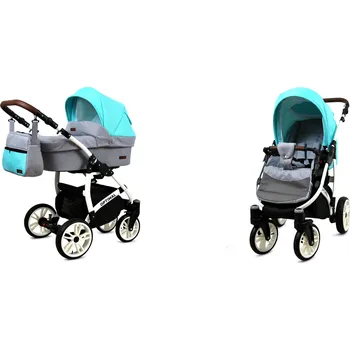 Kočárek Dětský kočárek 2v1 s hlubokou korbou a sportovní sedačkou BabyLux OPTIMAL ALU