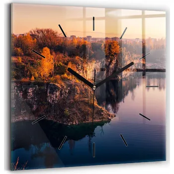 Hodiny Nástěnné hodiny Wallfluent modré 30 cm