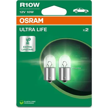 Povinná bezpečnostní výbava OSRAM R10W 12V 10W BA15s ULTRA LIFE 2ks blistr 5008ULT-2BL