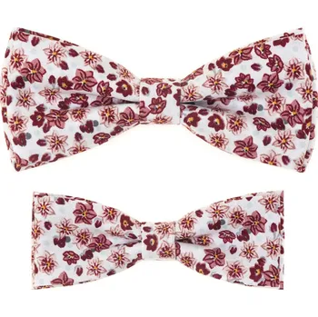 Motýlek Avantgard Sada bavlněných motýlků Otec a syn bílá/pudrová 775-51052