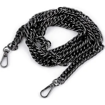 Řetízek na kabelky s karabinou délka 120 cm Varianta: 3 nikl černý, Balení: 10 ks