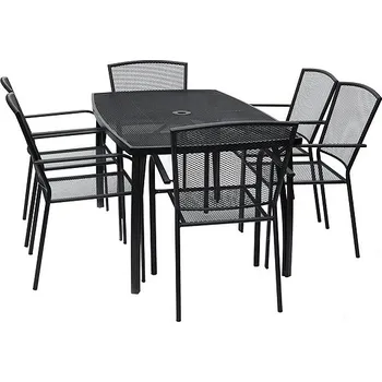 Zahradní sestava ROJAPLAST Set zahradního nábytku ZWMT-24 zahradní stůl 1 + 6 zahradních židlí ZWMC-19